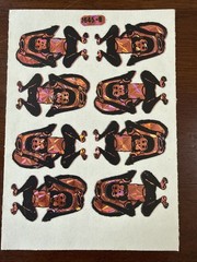 Vintage 80s Prism Naughty Monkeys Halo Stickers Sheet Mod 1645-B Unused Original
