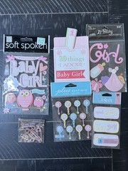 Large Baby Girl Scrapbooking Sticker Embellishment Lot Jolee’s Soft Spoken Baby