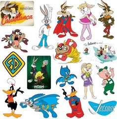 LOONEY TUNES MASHUP VARIETY DIE CUT VINYL 50 CT STICKER PACK