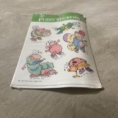 Vintage 80s Stickers Hallmark Fuzzy Bugs Scrapbook Ladybug Frog Bee Butterfly