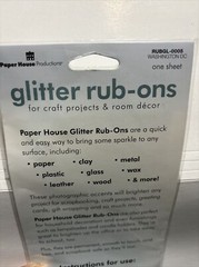 PAPER HOUSE PRODUCTIONS Glitter Rub-Ons – WASHINGTON DC – 1 sheet