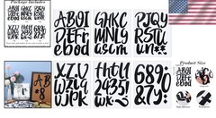 Durable Weatherproof Alphabet Number Decals Pack