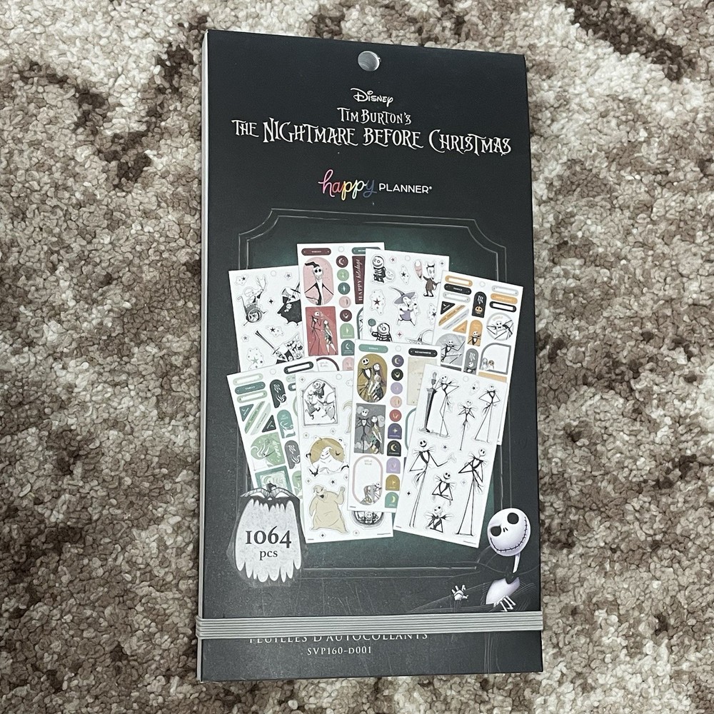Disney Happy Planner The NIGHTMARE BEFORE CHRISTMAS 1064 Sticker Book New 2022
