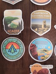 STICKERS x 10 National Parks Joshua,Big Bend,Olympic,Theodore Acadia TR2