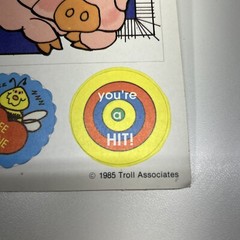 Vtg 1985 Stickers Troll Associates Reading Book Club School Valentine Theme NEW