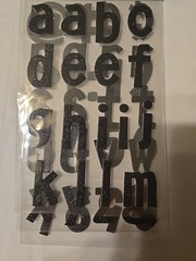 Recollections UPPERCASE AND LOWERCASE ALPHABETS Scrapbooking Stickers 87 Pc