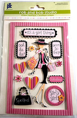 Provo Craft Girly Girl 3D Dimensional Stickers 2005 Rob & Bob Studio Retro RARE