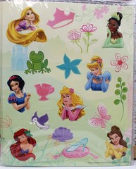 VINTAGE DISNEY PRINCESSES FOAM STICKERS LOT – 6 SHEETS SEALED