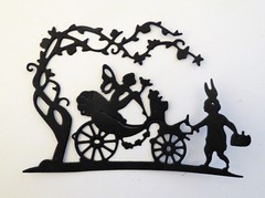 Fairies #2 Fairy Intricate Paper Die Cut Embellishments scrapbooking 9 pc Black