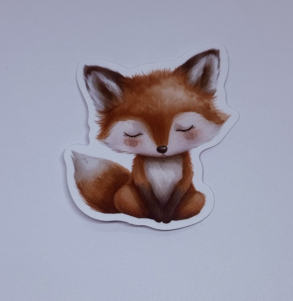 Cute Baby Fox Animal Sticker Vinyl Decal Journal Wall Fun Art Decor Tc9
