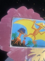 Vintage SmileMakers Volcano/Dinosaur Sticker Mod 2×4 Inches