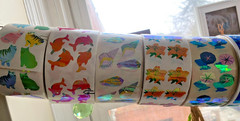 Update: Great 7 Vintage Stickers Off The Roll: Pearly, Fuzzy, Prismatic U Choose