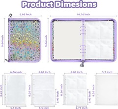Stylish A5 Sticker Book with Glitter Cover – Complete Organizer with Accessories