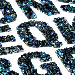 34Pcs Bling Resin Rhinestone Alphabet Letter Stickers A-Z Letters DIY Car Sticke