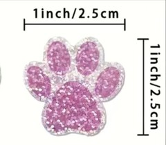 500 pc Sticker Roll Multi Color Laser Animal Paw Print Design Self Adhesive NEW