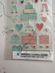 American Greetings Creative Touch Wedding Cake Presents Flowers Hearts Scrapbook