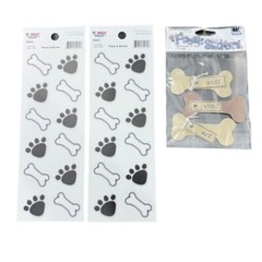 Craft Lot DOG Stickers Bones Metal Scrapbooking Card Making Embellishments NEW
