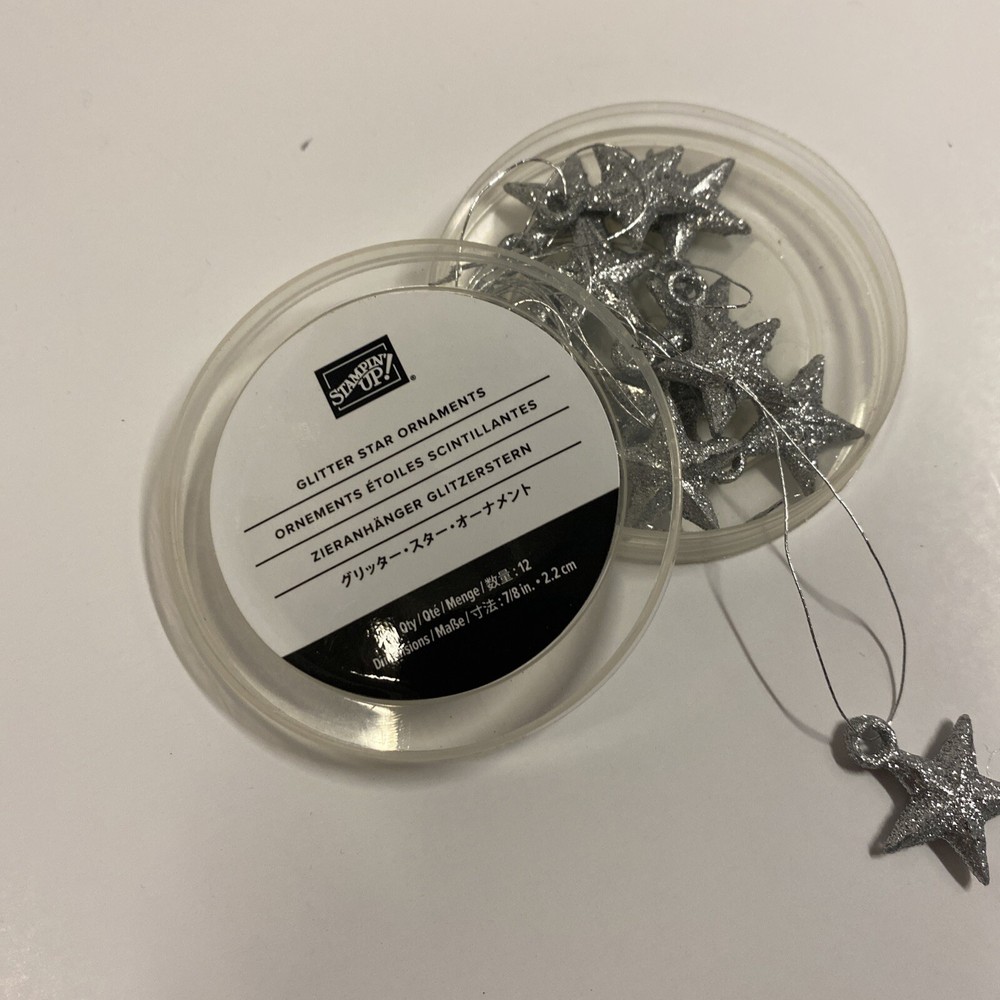 Stampin Up Embellishments MINI GLITTER STAR ORNAMENT Card Making Scrapbooking