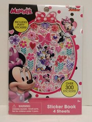 NEW~ Disney Junior MINNIE MOUSE Sticker Book Lot of 4 Pkgs 300 Each,Puffy,Floral