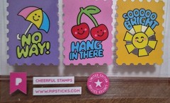 Pipsticks LIMITED EDITION “Cheerful Stamps” Sticker Sheet (3x7in)
