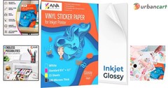 Glossy Waterproof Printable Vinyl Sticker Paper – 15 Sheets for Inkjet Printers