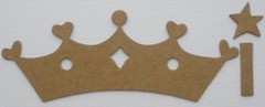 {6 pc} *PRiNCESS TiARA & WAND* Raw Chipboard Die Cuts