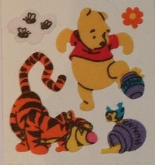Sandylion Disney Fuzzy Sticker -Winnie the pooh -1 strip (3 mod) -13402