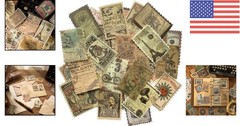 Reusable Vintage Stamp Stickers – 60 Adhesive Designs for Scrapbooks & Wrapping