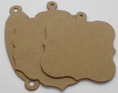 {9} ORNATE CHARM / LABEL – Tag Accents Bare Chipboard Die Cuts