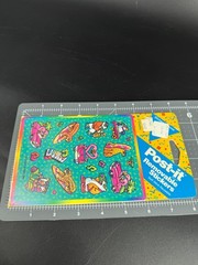 Vintage 1990 3M Post-It Removable Stickers Neon Surf Animals HQ-520 90s Retro