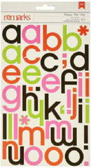 AMERICAN CRAFTS REMARKS LETTER STICKER BOOK RUNWAY 84 PIECES