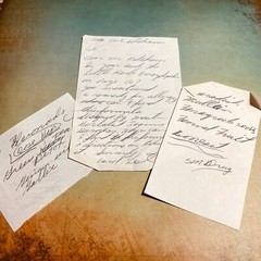 Vtg Handwritten Notes Scrapbooking Craft Junk Journal Prop Ink On Paper Cursive