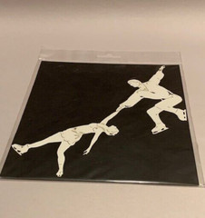 Vintage Scrapbook Ice Skate Paper Stamping Station Olympics Skating MCM 1950s