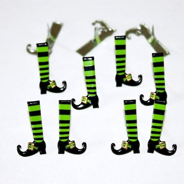 WITCH LEG SCRAPBOOKING DECORATIVE BRADS EYELET OUTLET 8 PCS