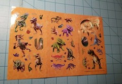 Scrapbooking Set Of 8 Dinosaur & Letter Sticker Sheets, Brand New, Free Shipping