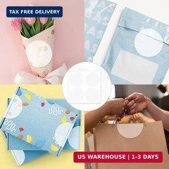3 Inch Round Clear Seal Stickers,Transparent Envelope Mail Wafer Seal Self Adhes