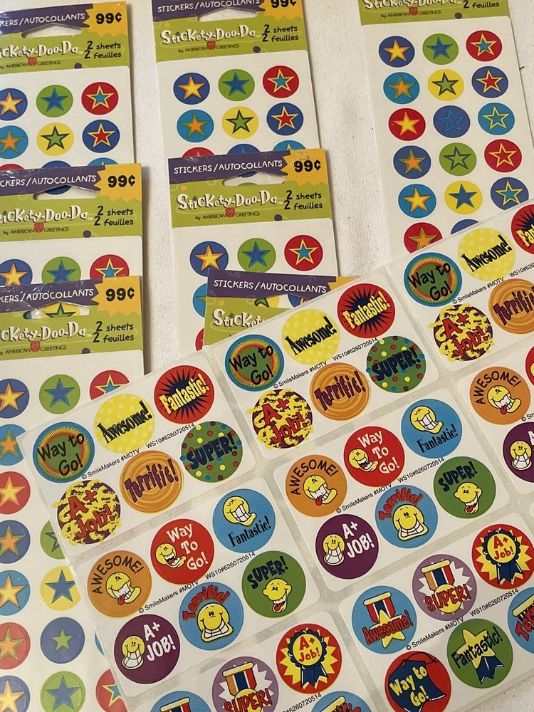 Stickety Do Dah Sticker Lot Stars 19 Sheets