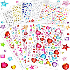 Small Rhinestone Gem Stickers for Crafts, Scrapbooking, DIY Decoration