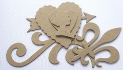 {3 Sets} *CLASSIC ICONS* Hearts, Flourish, Arrow, Fleur De Lis Chipboard Die Cut
