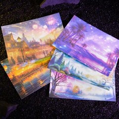 Fantasy Background Paper Stickers Journal Planner Scrapbooking DIY Wall Collage