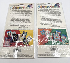 Stickopotamus 2 Packages Stickers Opal & Golden Silver Heart Binder Stickers NOS