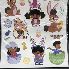 Black Paper Party Easter Stickers 32 Sheets Chocolate Bunny Kids Bundle 4 Packs