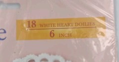 Royal Lace White Heart Paper Lace Doilies 6 Inches 18 Count