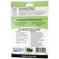 PRO Tapes UGlu Dash Sheets 1 2 x 5 8 inch Clear Dashes 160 Pack Instant Bond