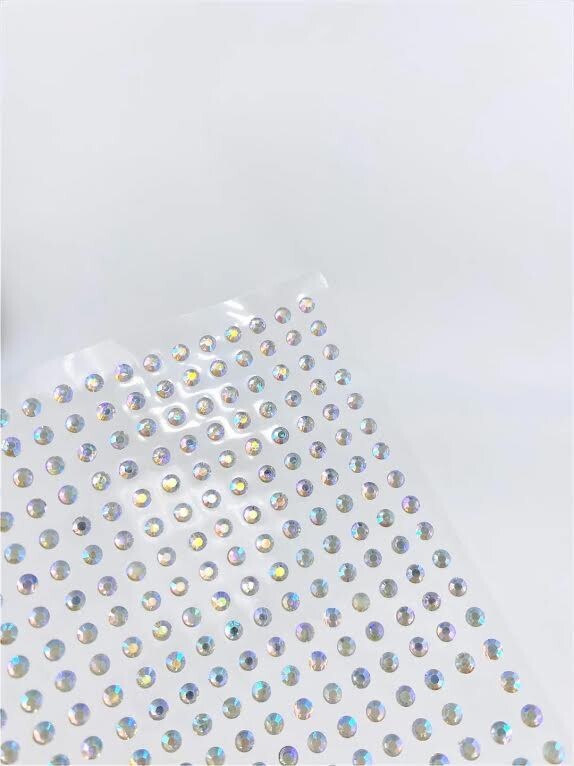 CraftbuddyUS 320 x 3mm AB CLEAR Self Adhesive Rhinestone Gems, DIY Craft
