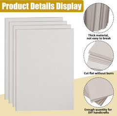 100 Pack Chipboard Sheets, 8.5 X 11 Inch 22PT Heavy Duty Chipboard