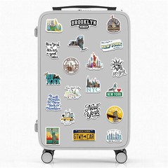 50 PCS New York Travel World Stickers NYC City Stickers Vintage Waterproof Vinyl