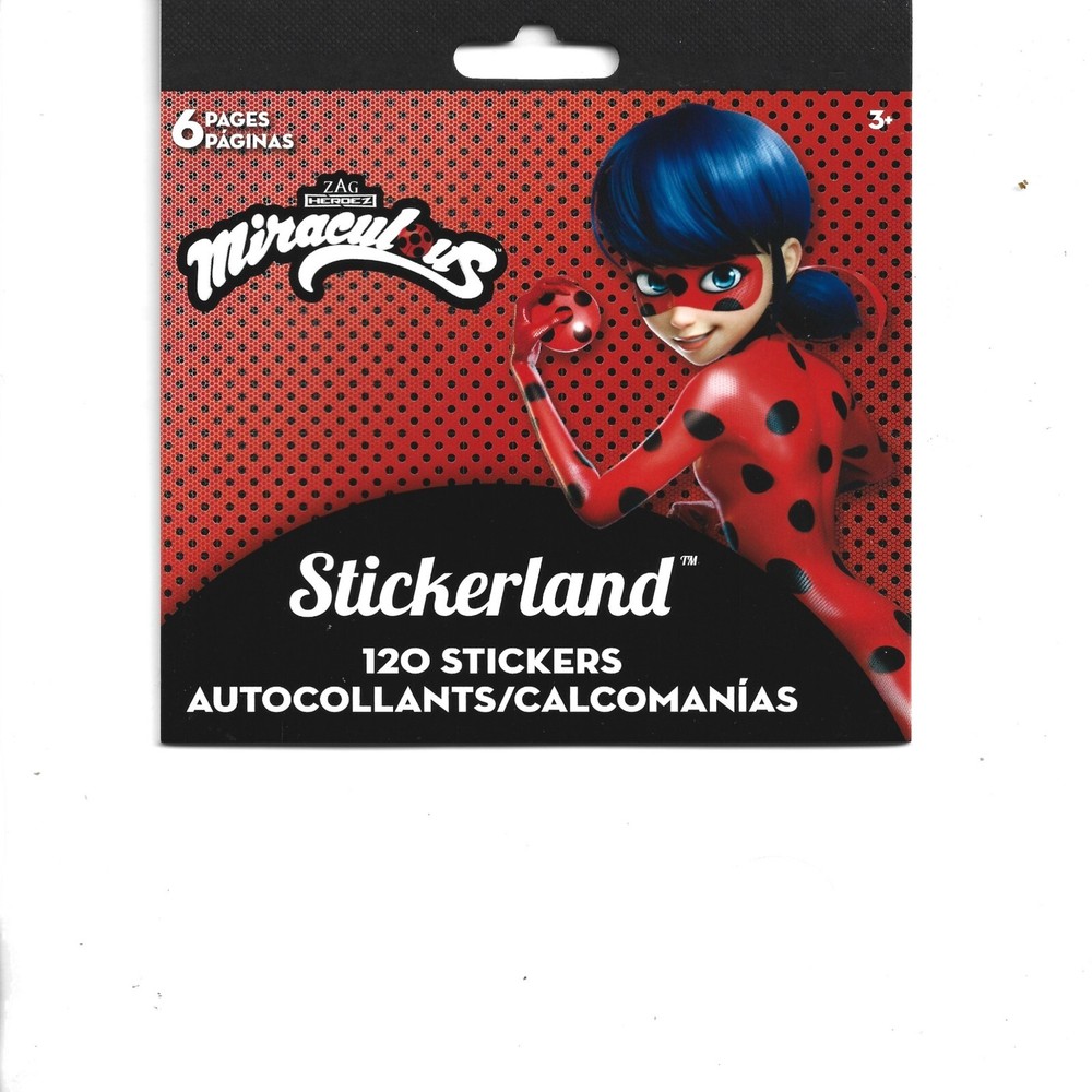 New Miraculous Stickerland Sticker Booklet, 6 Pages 120 Stickers