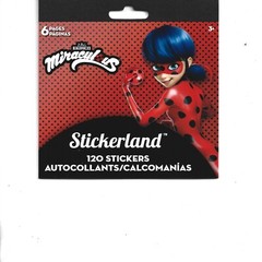 New Miraculous Stickerland Sticker Booklet, 6 Pages 120 Stickers