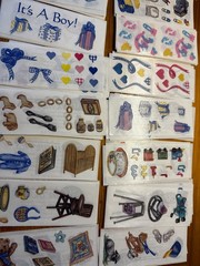 Creative Memories lot of 18 studio strips 2″x5″ Baby Boy themed stickers